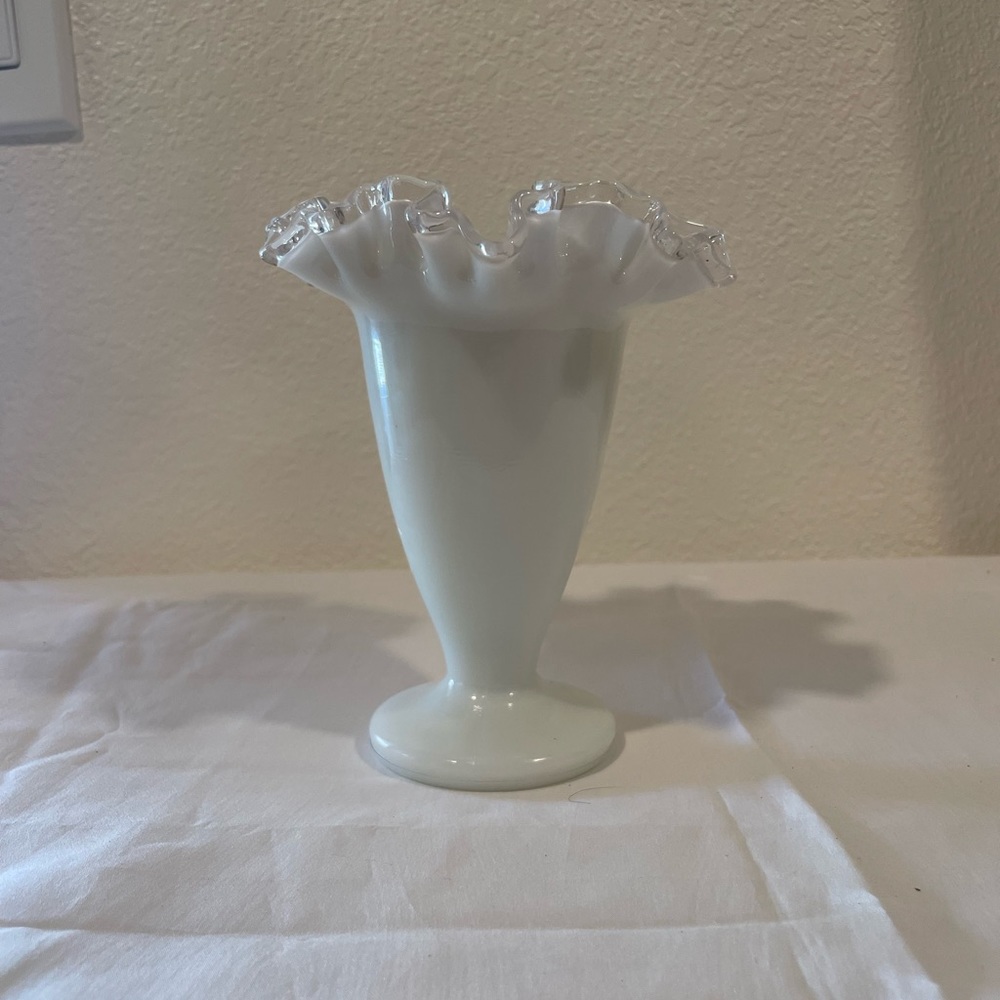 Fenton Silver Crest Fluted Vase